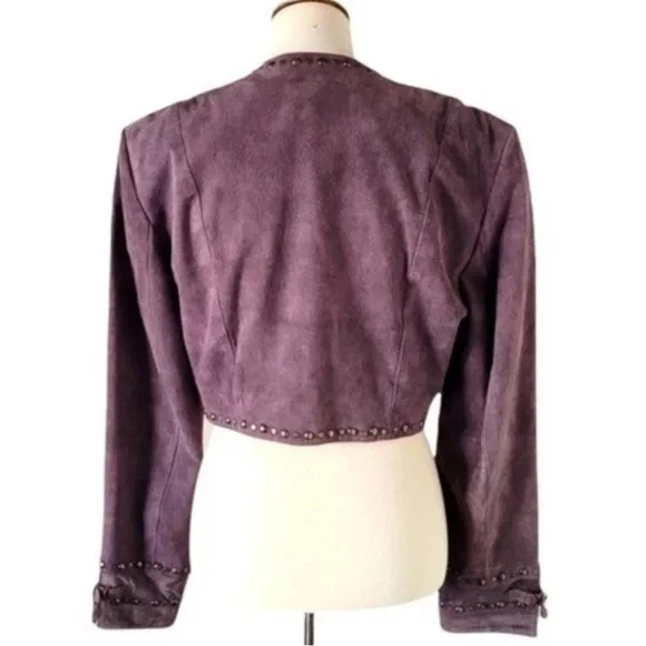 Double D Ranch heavily embellished pocketed, Bolero suede jacket RARE